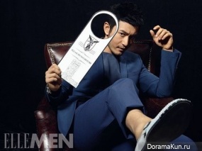 Huang Xiao Ming для ELLE April 2014