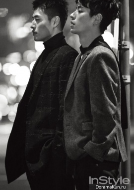 Kang Ha Neul, Park Jung Min для InStyle February 2017