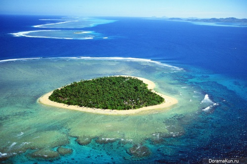 the island in the form of heart