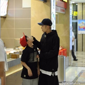 Jackson with trainees