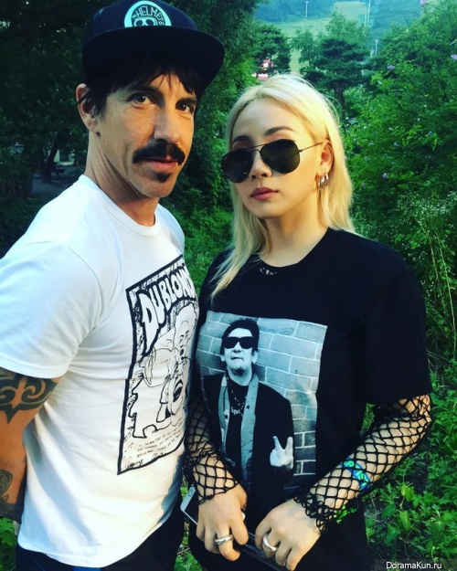 CL and Anthony Kiedis