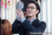 Secretary Ahn with Ahn Yo Sub’s mirror