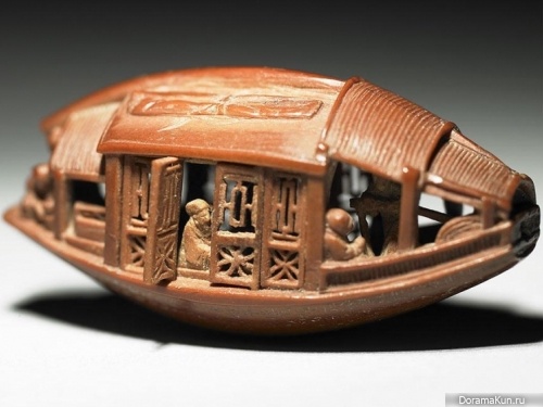 China . Boat from olive pits