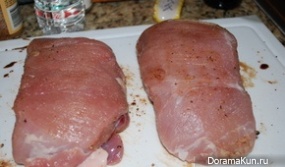 Pork in sweet and sour marinade