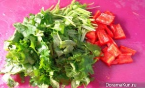 Thai green curry with chicken