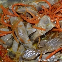 Chicken gizzards in Korean