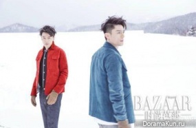 Hu Ge, Wallace Huo для Harper's Bazaar