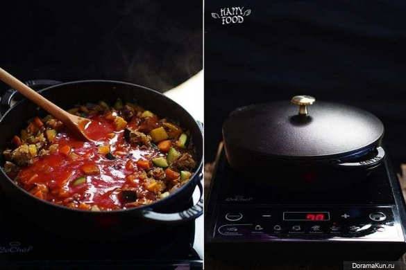 Острый рис с овощами и карри