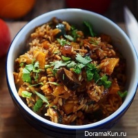 Острый рис с овощами и карри