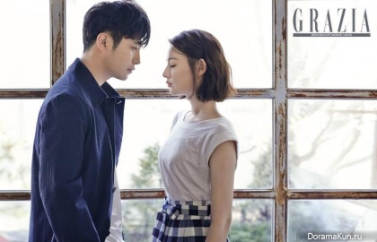 Jin Goo, Kim Ji Won для Grazia April 2016