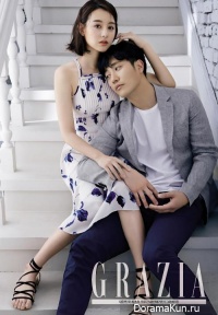 Jin Goo, Kim Ji Won для Grazia April 2016